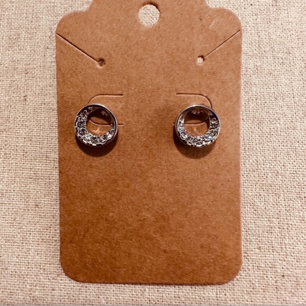 Boutique | Earrings | Circular with Clear Stones - Picture 3 of 6